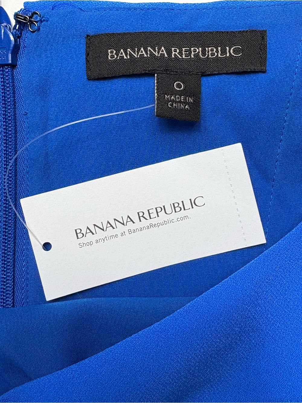 NWT Banana Republic Drape Back Mini Dress Cobalt Blue Size 0 - Picture 7 of 9